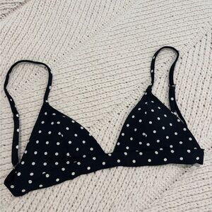 H&M Polka Dot Triangle Bikini Top - Black and White